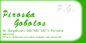 piroska gobolos business card